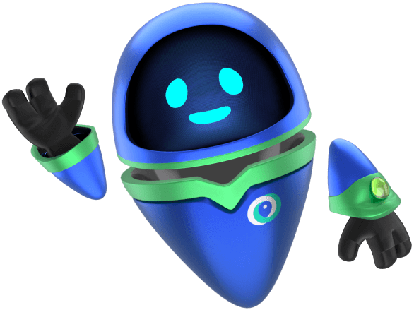 Mascote da bood acenando